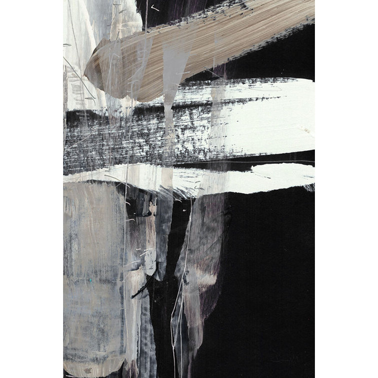 Dan Hobday Abstract Landscape Canvas Print in Natural Frame
