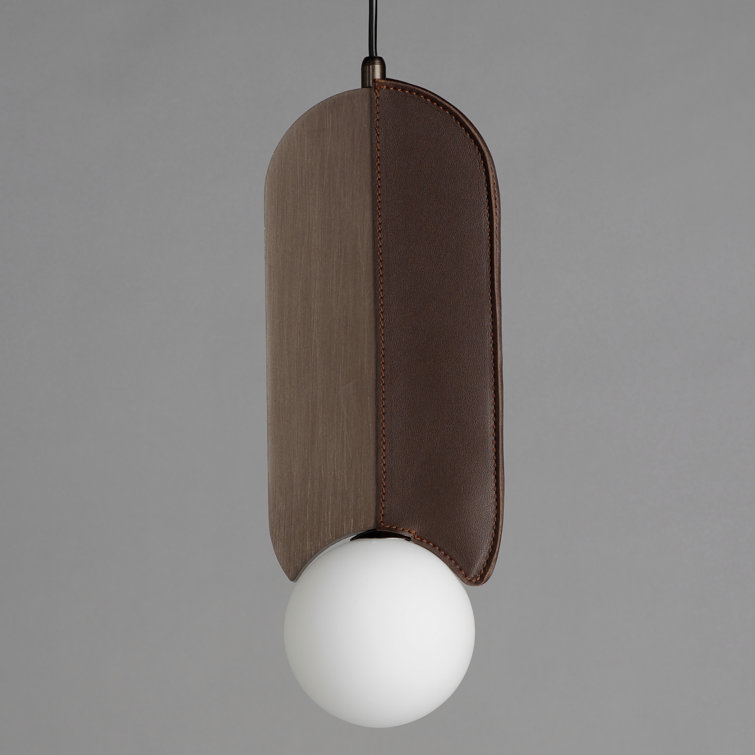 Bronze and Glass Mini Pendant with LED Globe