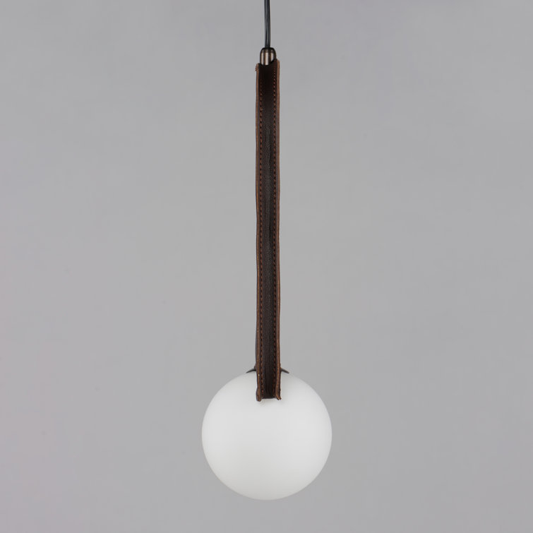 Bronze and Glass Mini Pendant with LED Globe