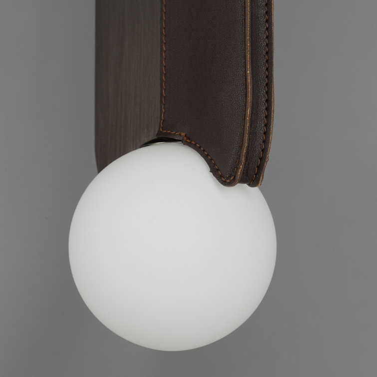 Bronze and Glass Mini Pendant with LED Globe