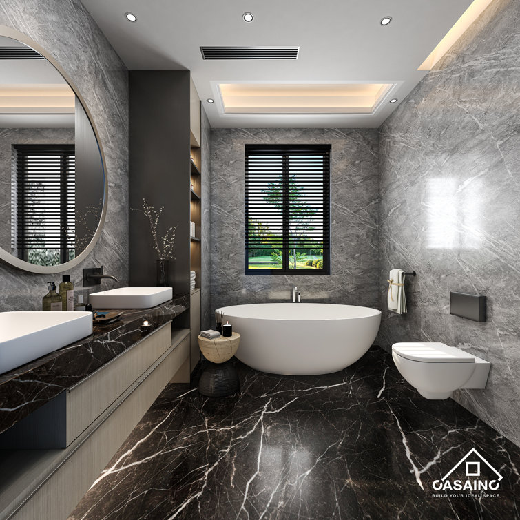 White Oval Freestanding Resin Soaking Bathtub