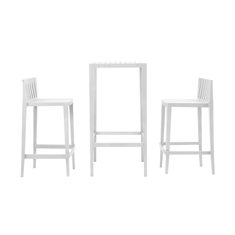 White Acrylic 2-Person Counter Height Dining Set