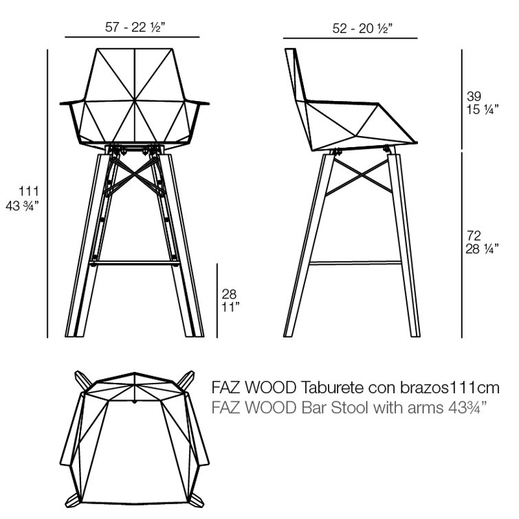 Ecru Natural Beech Wood Polypropylene 28.25'' Bar Stool