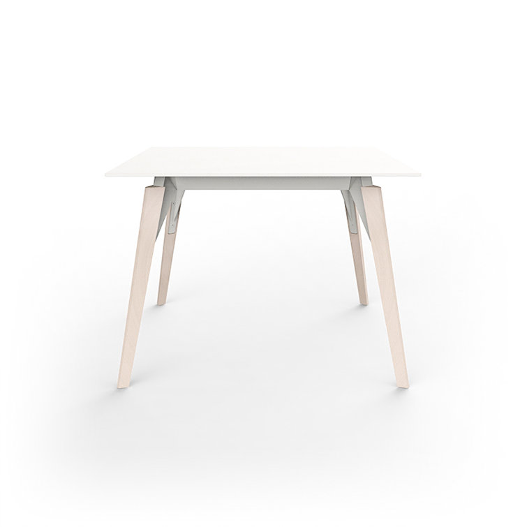 Faz Extendable Square Dining Table with Wood Finish Legs