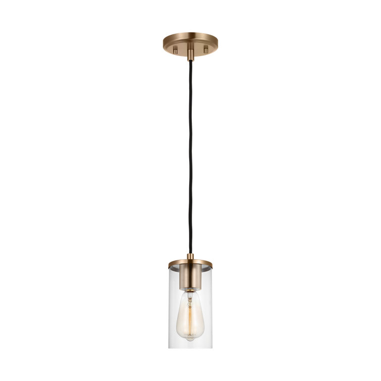 Zire Mini 4" Satin Brass Indoor/Outdoor Pendant Light