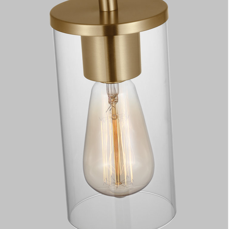 Zire Mini 4" Satin Brass Indoor/Outdoor Pendant Light
