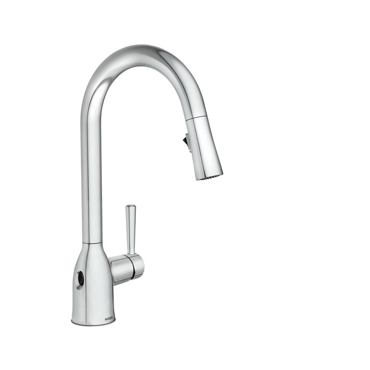 Chrome Single Handle Touchless Pull-Down Kitchen Faucet