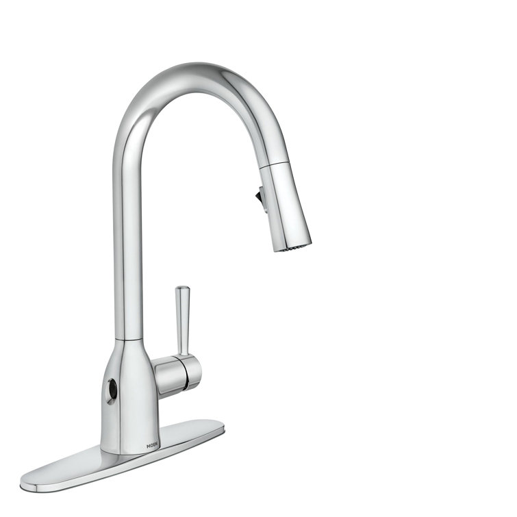 Chrome Single Handle Touchless Pull-Down Kitchen Faucet