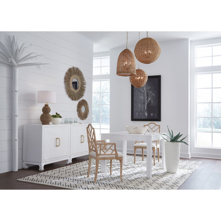 Oakley Brass 4-Light Globe Island Pendant in Natural Finish
