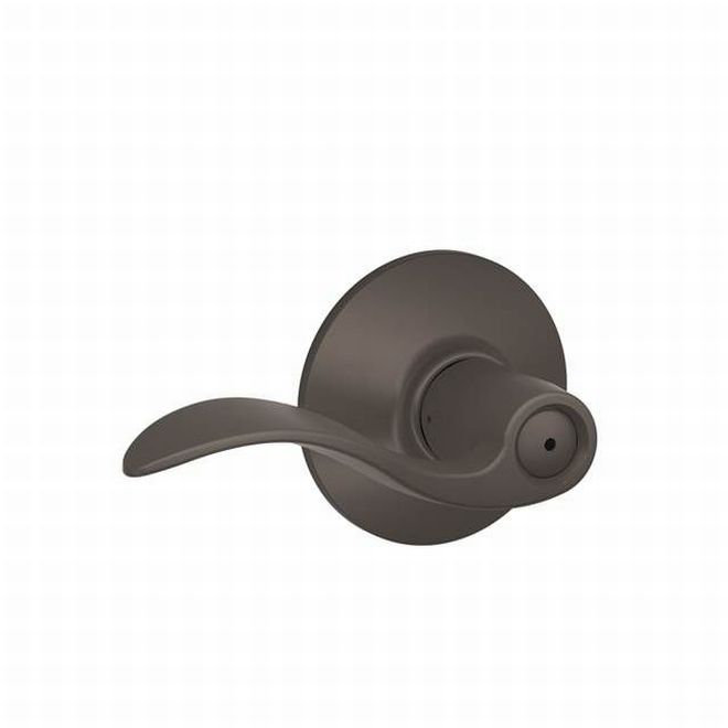 Bright Brass Privacy Door Lever with Elegant Wave Design