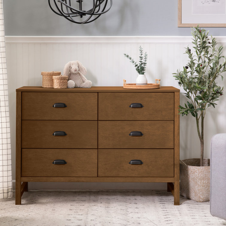 Fairway Farmhouse Double Dresser with 6 Drawers in Stablewood