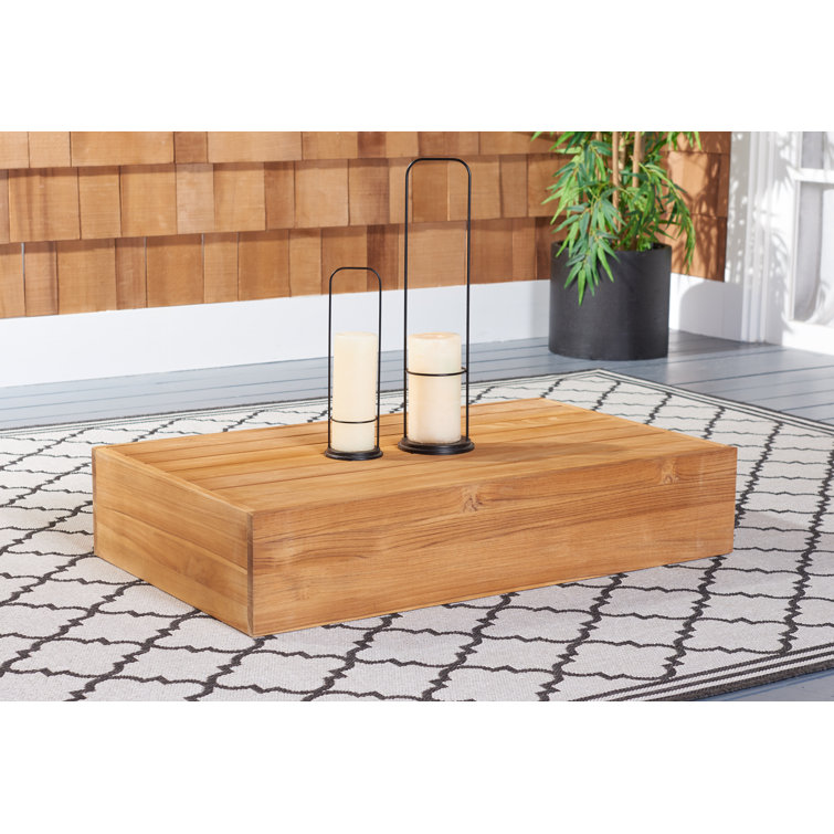 Natural Teak Rectangular Outdoor Coffee Table