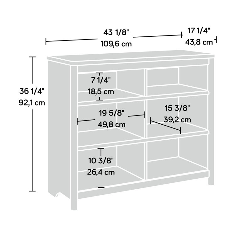 Denim Oak Adjustable Cubby Storage Bookshelf