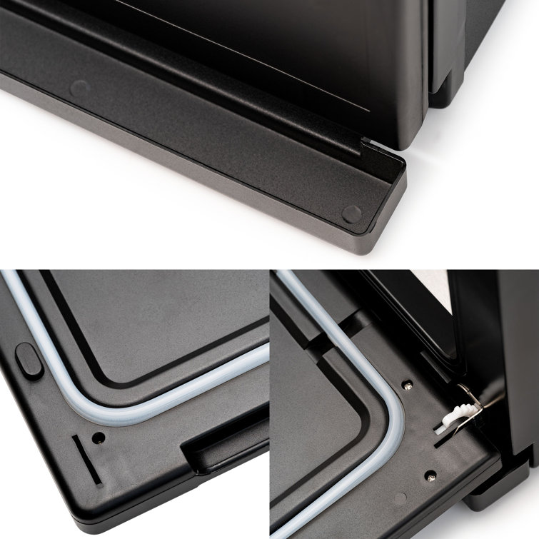 Black Freestanding Flat Panel Towel Warmer with UV Sterilizer