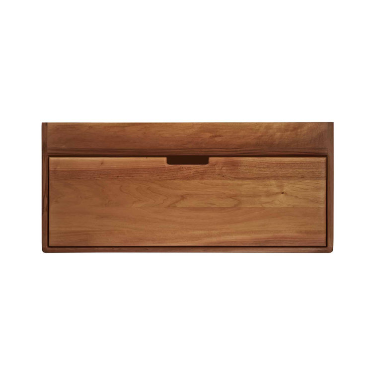 Topanga 36" Walnut Mid-Century Modern Floating Vanity Base