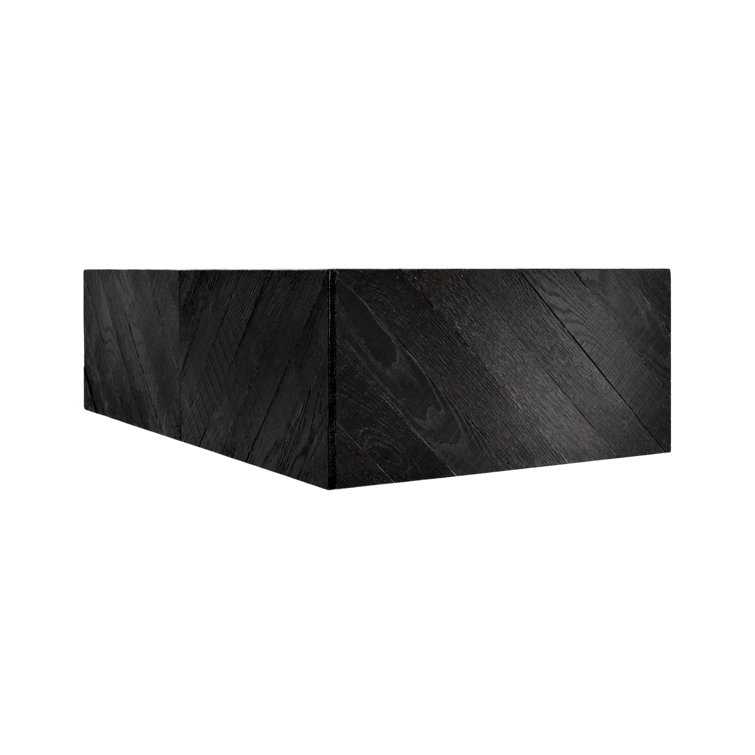 Reclaimed Oak Wine Stave 35.5" Noir Wall-Mounted Vanity Base