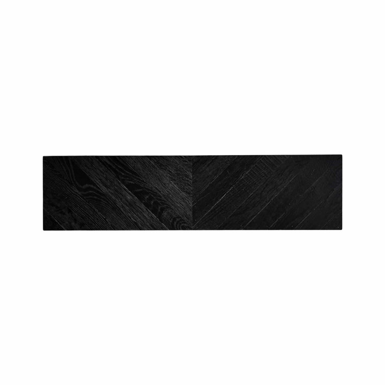 Reclaimed Oak Wine Stave 35.5" Noir Wall-Mounted Vanity Base