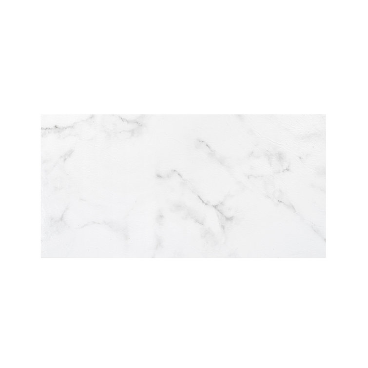 Luxe White 12" x 24" Self-Adhesive Vinyl Floor Tiles