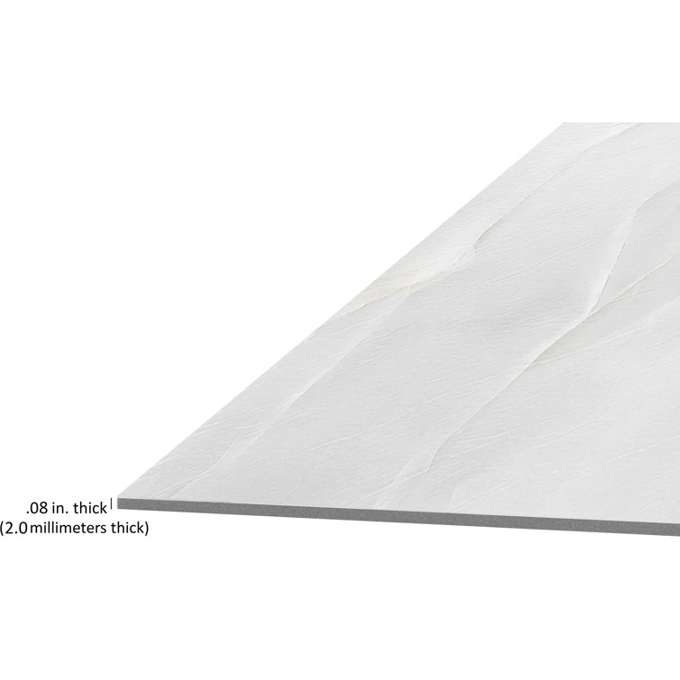 Opal 12" x 24" Self-Adhesive Vinyl Floor Tiles for Kitchen and Bathroom