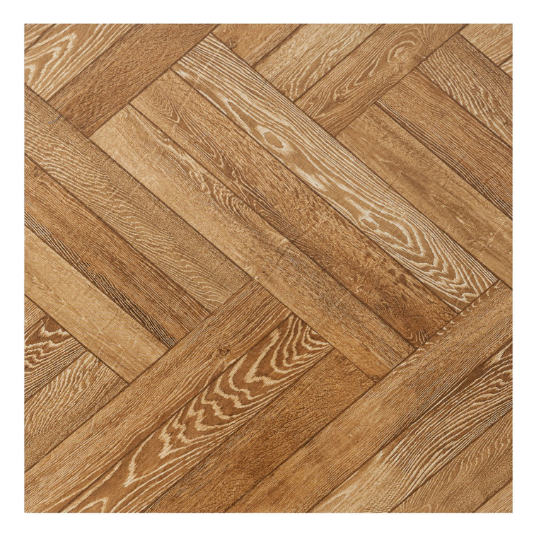 Blonde Herringbone Self-Adhesive Vinyl Floor Tiles, 12" x 12"