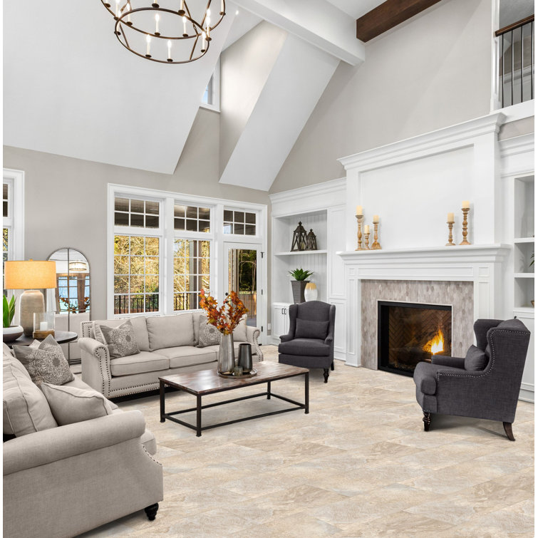 Azurro Marble 12" x 24" Self-Adhesive Vinyl Floor Tiles