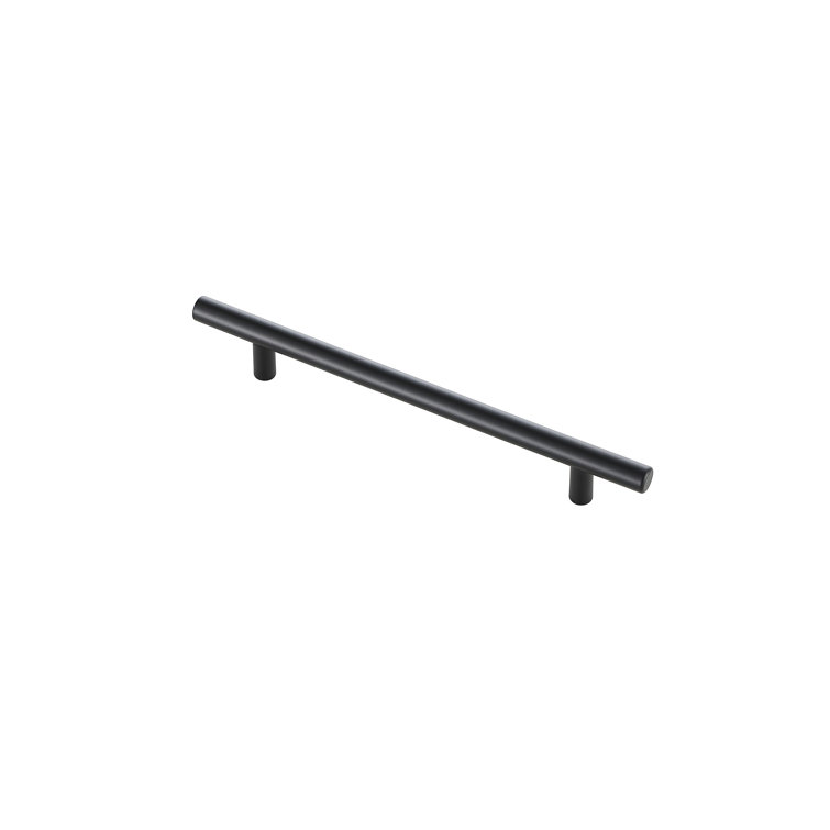 Matte Black Modern Bar Pull with Mounting Hardware