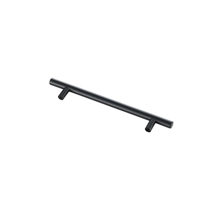 Matte Black Modern Bar Pull with Mounting Hardware