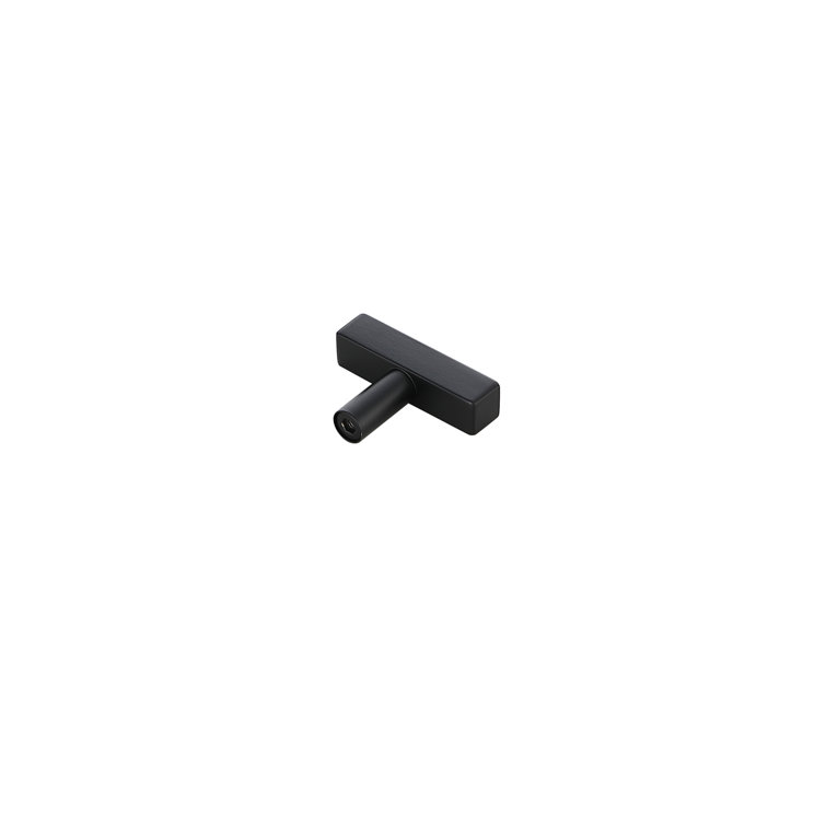 Matte Black Modern Brass Bar Pull with Mounting Hardware