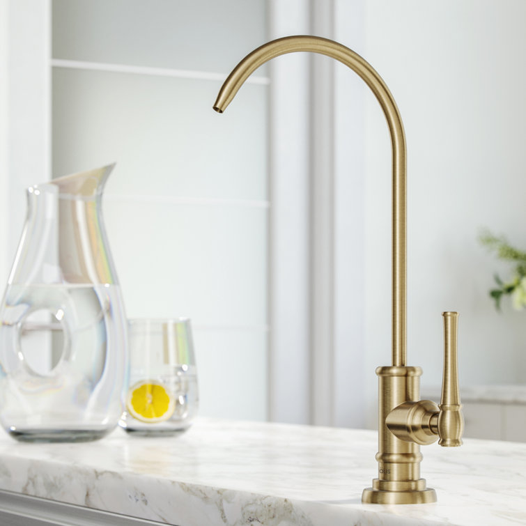 Allyn Brushed Gold 9-12" Hi Arc Stainless Steel Water Faucet