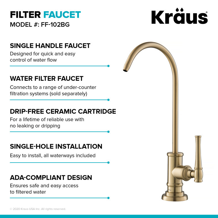 Allyn Brushed Gold 9-12" Hi Arc Stainless Steel Water Faucet