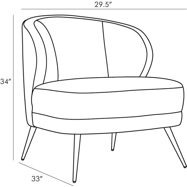 Marigold Velvet and Flax Linen Handcrafted Accent Chair