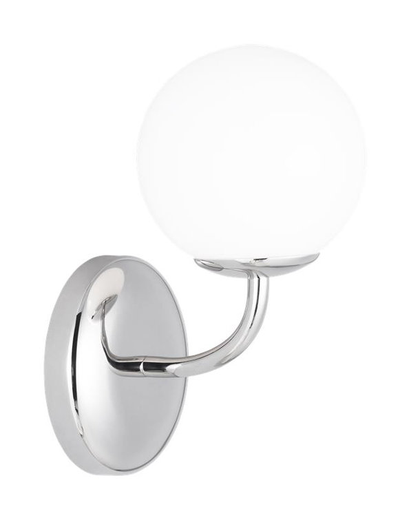 Elegant Swanlike 10" Dimmable Nickel Vanity Light