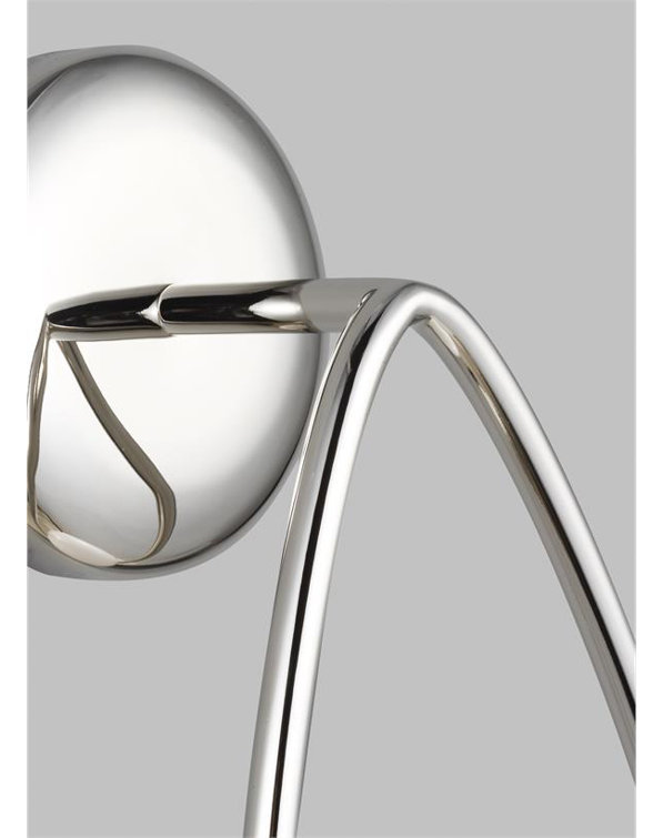 Galassia Polished Nickel 18.75" Elegant Teardrop Wall Sconce