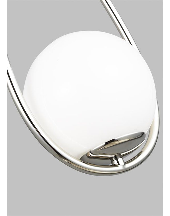 Galassia Polished Nickel 18.75" Elegant Teardrop Wall Sconce