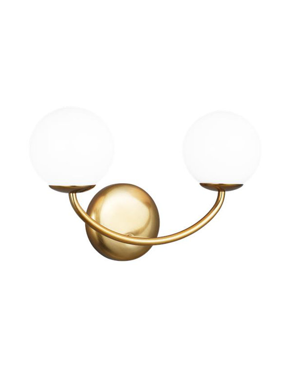Galassia Elegant Teardrop Vanity Light in Burnished Brass