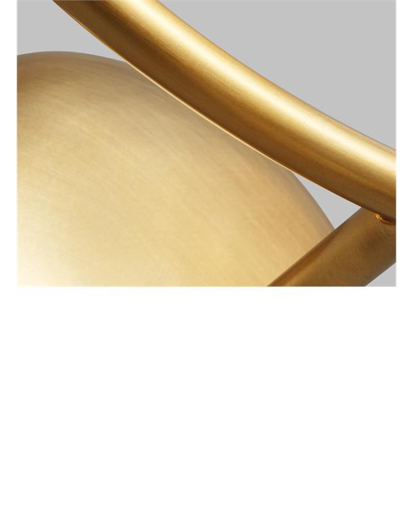 Galassia Elegant Teardrop Vanity Light in Burnished Brass