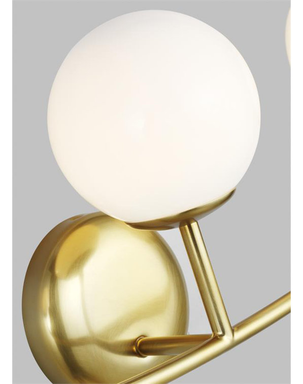 Elegant Galassia Burnished Brass 3-Light Vanity Wall Sconce