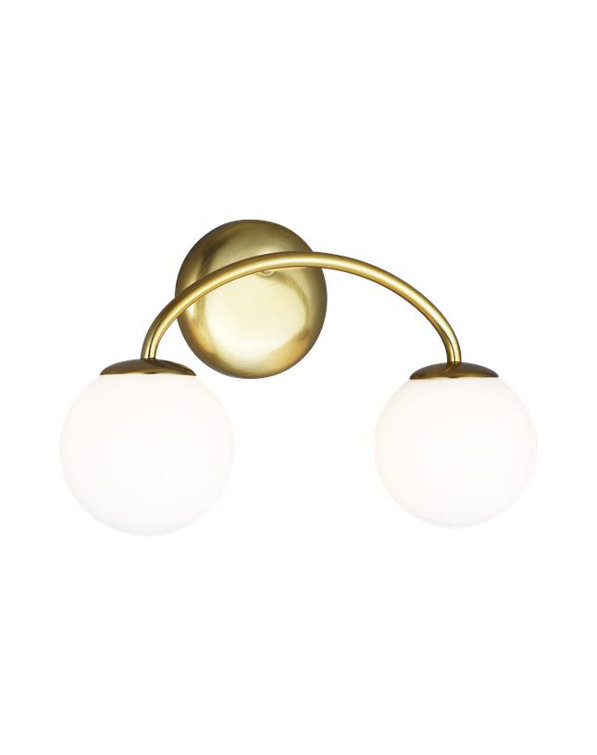 Galassia Elegant Teardrop Vanity Light in Burnished Brass