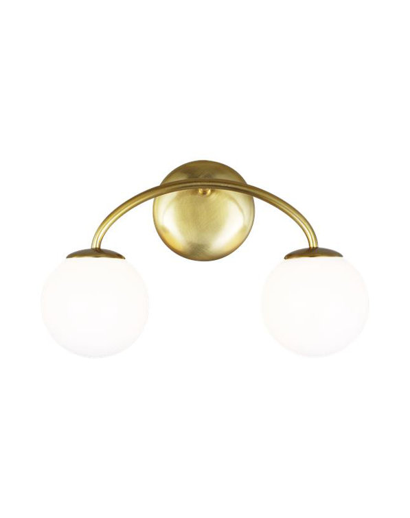 Galassia Elegant Teardrop Vanity Light in Burnished Brass