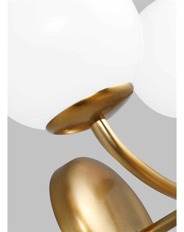 Galassia Elegant Teardrop Vanity Light in Burnished Brass
