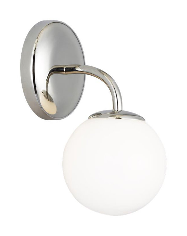Elegant Swanlike 10" Dimmable Nickel Vanity Light