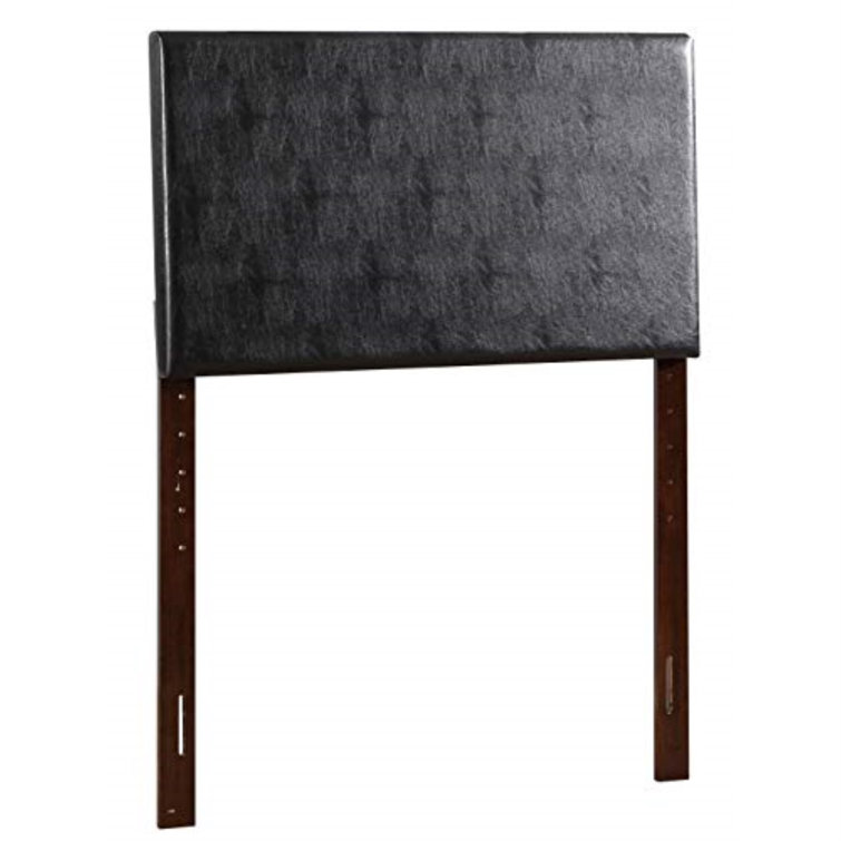 Black Faux Leather Upholstered Twin Headboard