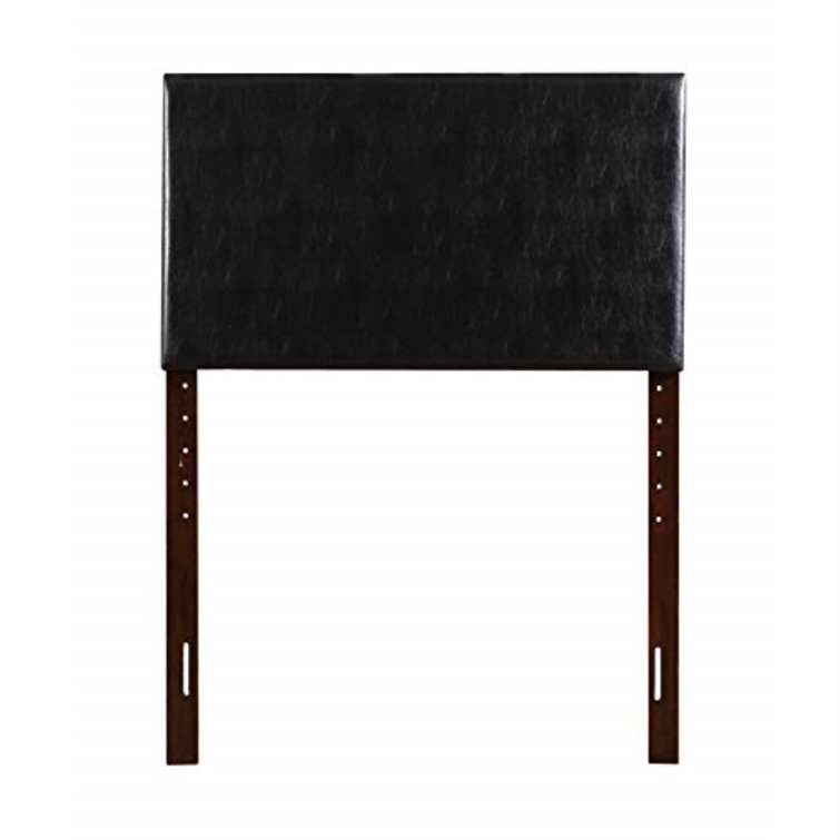 Black Faux Leather Upholstered Twin Headboard
