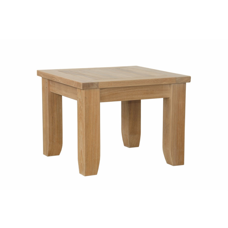 Luxe 22'' Natural Teak Outdoor Side Table