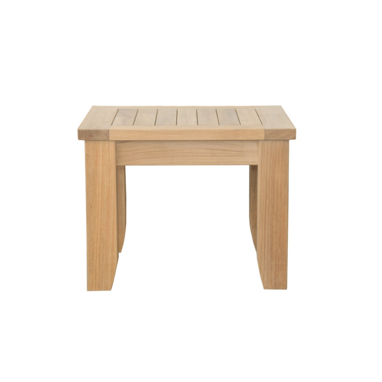 Luxe 22'' Natural Teak Outdoor Side Table