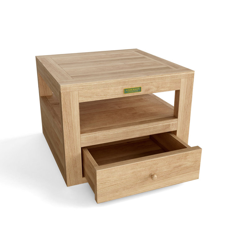 Copacabana Teak 24"x24"x18" Modern Outdoor Side Table