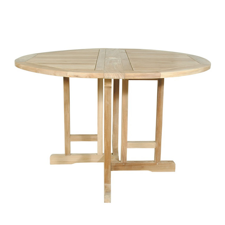 Anderson 47" Round Folding Teak Outdoor Dining Table