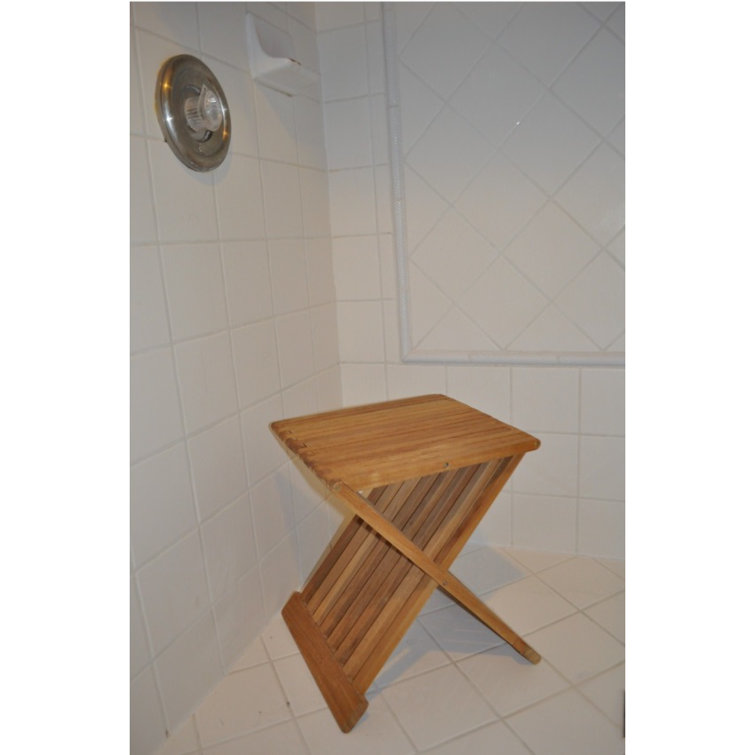Marilla Natural Finish Solid Teak Folding Side Table