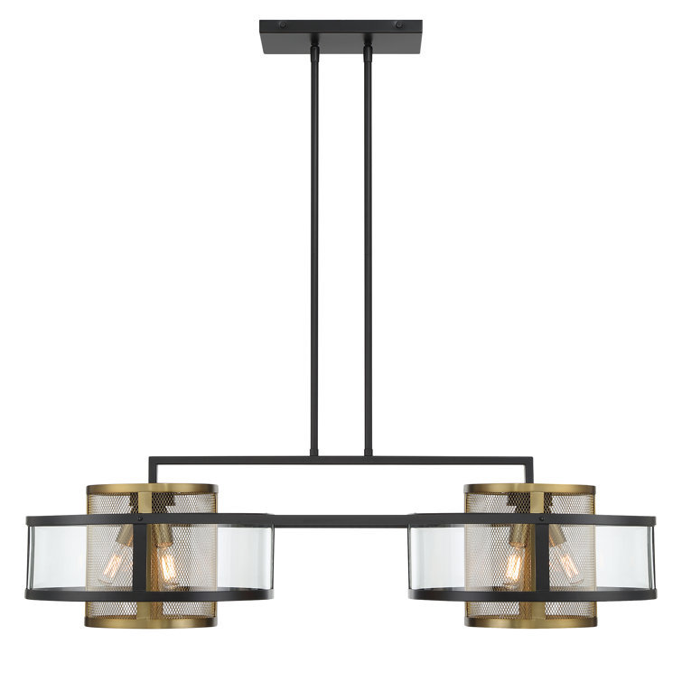 Soho Coal & Soft Brass 6-Light Industrial Chic Pendant