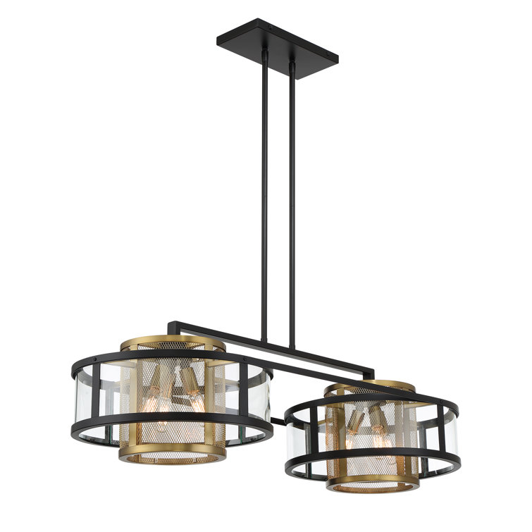 Soho Coal & Soft Brass 6-Light Industrial Chic Pendant